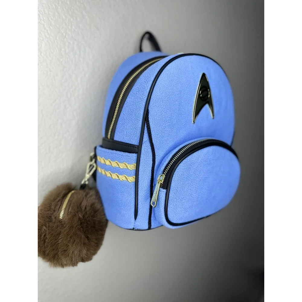 NEW Loungefly Star Trek Spock Figural Cosplay Mini Backpack Sound Coin Purse